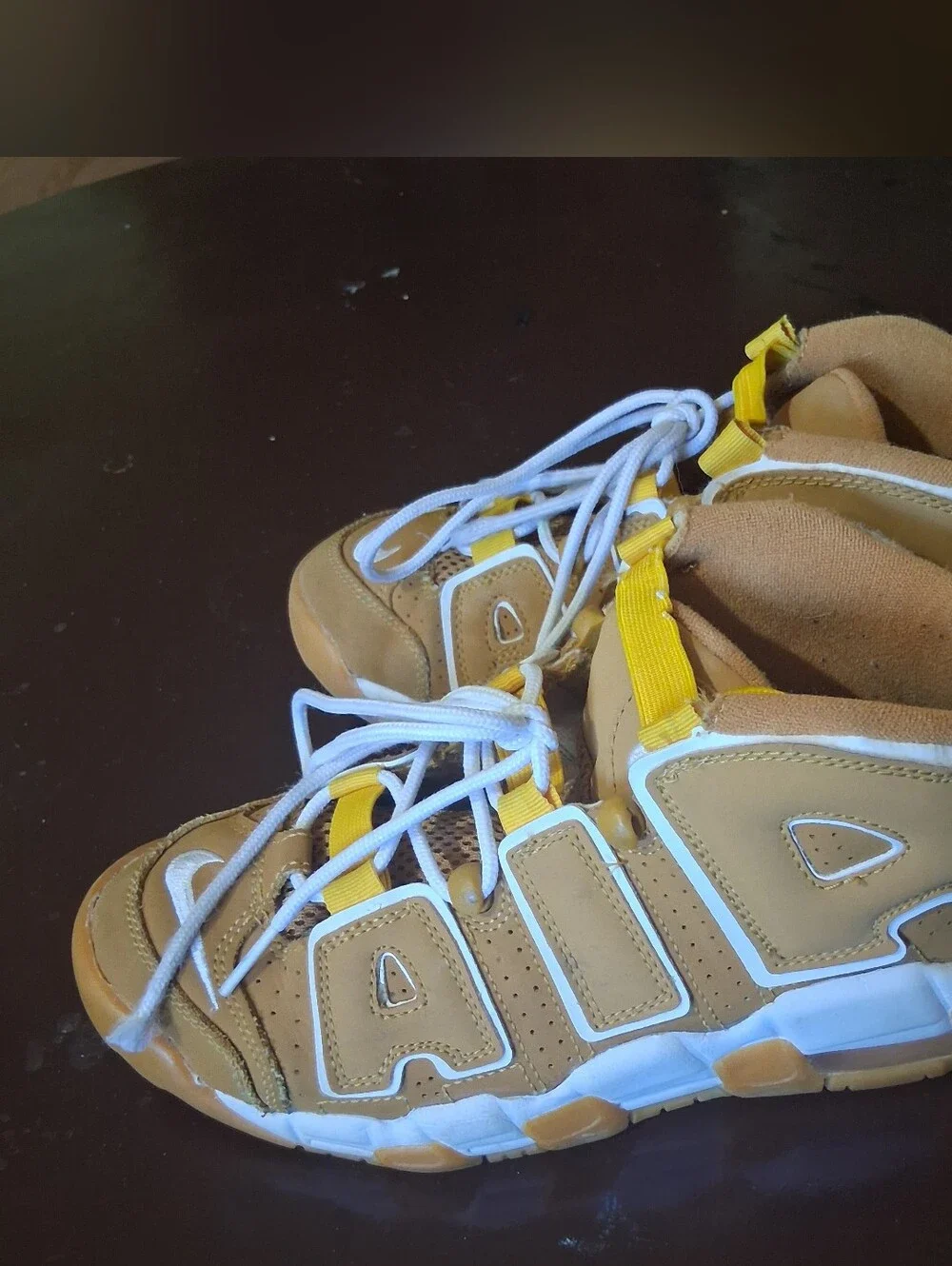 Nike Kids Tan and Yellow AIR Sneakers